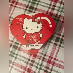 Hello Kitty Valentine's 2 Pack Men's Crew Socks In Gift Box, Fits Shoe Size 8-12